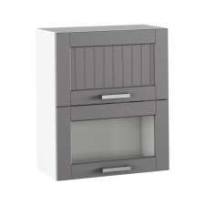 Felső szekrény, sötétszürke/fehér, JULIA TYP 8 bútor