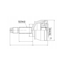  Féltengely csukló, hajtótengely KÜLSŐ FIAT PALIO 96-, ALBEA 98-,SIENA 97- 46307516 autóalkatrész