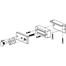 Felületre szerelhető síkmágnes - 12/24V DC - 60kg - YM-60N zár és alkatrészei