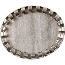  Fém díszítőelem foglalat ovális 21 mm x 16mm dekorációs kellék
