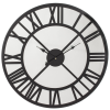  Fém falióra fekete kvarc római számok 60x60x5 cm