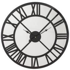  Fém falióra fekete kvarc római számok 60x60x5 cm falióra