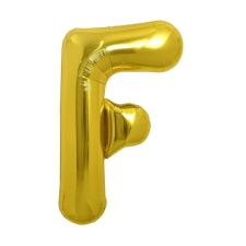 Fém fólia lufi S DEPOT®, F betű, arany, 40 cm party kellék