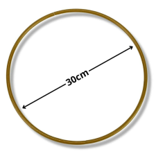  Fém karika arany 30cm dekorációs kellék