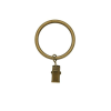 Fém karika csipesszel 16/19 mm Ø rúdkarnishoz 10 db/cs (Óarany)