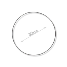  Fém karika ezüst 30cm dekorációs kellék