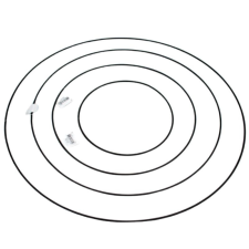  Fém karika - fekete 20cm dekorációs kellék