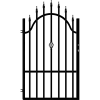  Fém kerítés kapu Flora 160 cm x 90 cm balos fekete