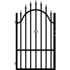  Fém kerítés kapu Flora 160 cm x 90 cm balos fekete kerti bútor