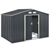  Fém kerti ház kerti tároló fémház antracit alapszerkezettel 277 × 191 × 192 cm 21051