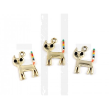 Fém medál macska 14x21 mm - 3 db medál