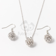 Fém shamballa ékszer szett fehér jwr-1473 ékszer szett