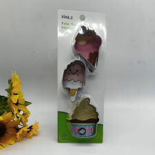  Fém sütemény kiszúró szett- 3 részes Jégrém sütés és főzés