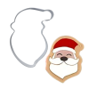  Fém süteménykiszúró forma - Karácsonyi minta - Mikulás fej