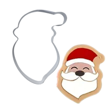  Fém süteménykiszúró forma - Karácsonyi minta - Mikulás fej sütés és főzés