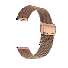 Fémszövet rozsdamentes acél óraszíj - okosóra pótszíj 20/22mm - Rosegold okosóra kellék