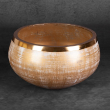  Fena műüveg dísztál Arany 23x23x14 cm dekoráció