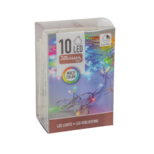  Fényfüzér 10 LED-es időzítős elemes (elem nélkül) multi dekorációs kellék