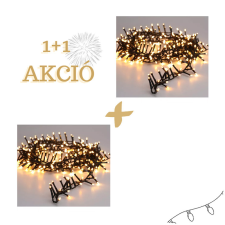  Fényfüzér 180led meleg fehér 8m KE21-1031 1+1 karácsonyfa izzósor