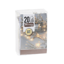  Fényfüzér 20 LED-es időzítős elemes (elem nélkül) meleg dekorációs kellék