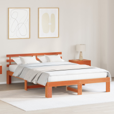  fenyő ágykeret Gyanta barna Tömör fa 150 x 200 cm ágykeret ágy és ágykellék