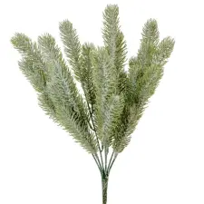  Fenyő bokor flokkol 7 ágú 45cm dekorációs kellék