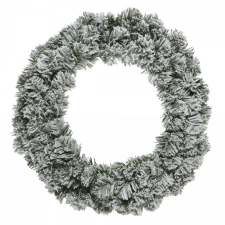  Fenyő koszorú havas D35cm dekorációs kellék