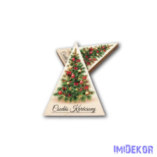  Fenyőfa forma 10x7cm 5db/csomag - Classic dekorációs kellék