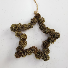 Fenyőtoboz csillag 17 cm x 3 cm karácsonyfadísz