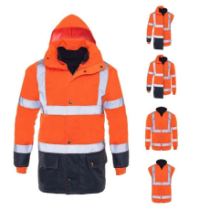  Fényvisszaverő kabát 5IN1, Procera, levehető ujjak, vízálló XL Orange