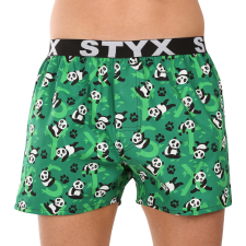 Férfi bő szárú boxeralsó Styx művészeti sport gumipandák (B1852) XXL férfi alsó