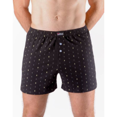  Férfi bő szárú boxeralsók Gino többszínű fekete (75207-MxCLBY) XXL