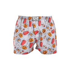  férfi bő szárú boxeralsók Styx art klasszikus gumipánt halloween koporsó (A1752) S