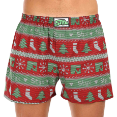  férfi bő szárú boxeralsók Styx art klasszikus gumipánt nagyméretű karácsonyi kötött (E1658) 5XL