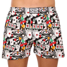  férfi bő szárú boxeralsók Styx art klasszikus gumipánt nagyméretű kaszinó (E1553) 3XL