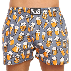  férfi bő szárú boxeralsók Styx art klasszikus gumipánt nagyméretű sör (E1357) 5XL