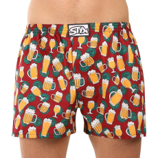  férfi bő szárú boxeralsók Styx art klasszikus gumipánt nagyméretű sör (E1855) 3XL