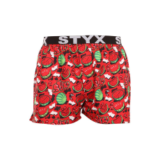  Férfi bő szárú boxeralsók Styx art sportos gumipánt görögdinnyék (B1459) L