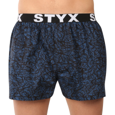  Férfi bő szárú boxeralsók Styx art sportos gumipánt Jáchym (B1851) L