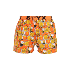 Férfi bő szárú boxeralsók Styx art sportos gumipánt méhek (B1654) XL férfi alsó