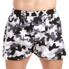 Férfi bő szárú boxeralsók Styx art sportos gumipánt terepszínű (B1457) M férfi alsó