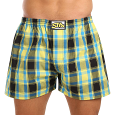  Férfi bő szárú boxeralsók Styx klasszikus gumipánt többszínű nagyméretű (E1033) 4XL