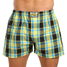  Férfi bő szárú boxeralsók Styx klasszikus gumipánt többszínű nagyméretű (E1033) 5XL