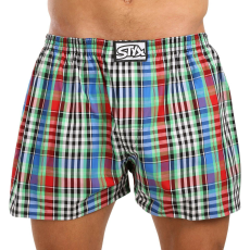 Férfi bő szárú boxeralsók Styx klasszikus gumipánt többszínű nagyméretű (E1036) 5XL