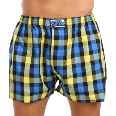  Férfi bő szárú boxeralsók Styx klasszikus gumipánt többszínű nagyméretű (E1039) 3XL