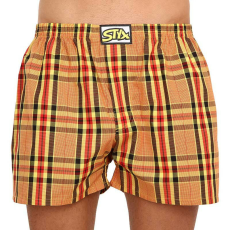  Férfi bő szárú boxeralsók Styx klasszikus gumipánt többszínű nagyméretű (E921) 3XL