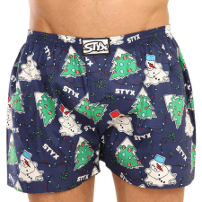 férfi bő szárú boxeralsók Styx művészet klasszikus gumipánt nagyméretű karácsonyi (E1450) 4XL férfi alsó