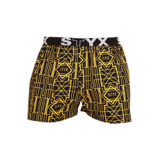  Férfi bő szárú boxeralsók Styx művészet sportos gumipánt Gatsby (B1352) L