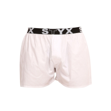 Férfi bő szárú boxeralsók Styx sportos gumipánt fehér (B1061) XXL férfi alsó