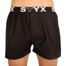 Férfi bő szárú boxeralsók Styx sportos gumipánt fekete (B960) L férfi alsó